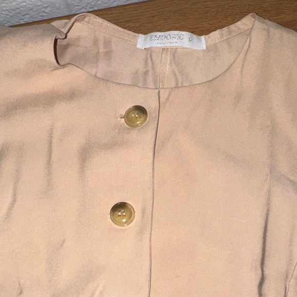 Beige Blouse with Gold Buttons - Picture 2 of 7